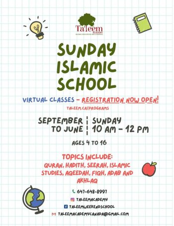 Weekend Islamic School Mississauga Ontario, Taleem Academy